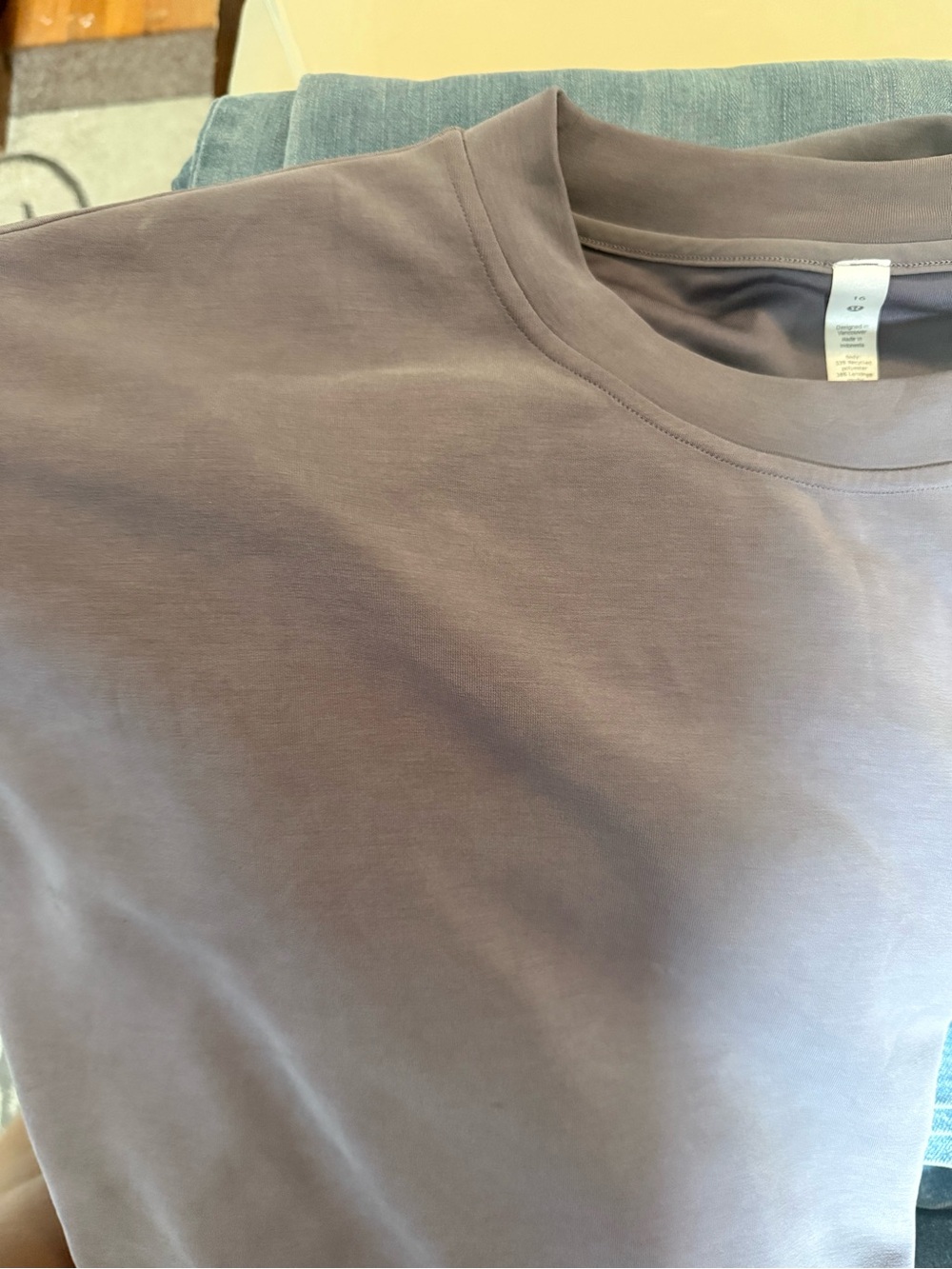 Lululemon Athletica Purple ash softstreme crew neck Sweatshirt
